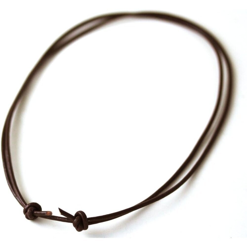 Sturdy Beach Choker Surf Necklace Adjustable Genuine 2mm, 3mm Round Brown/Black